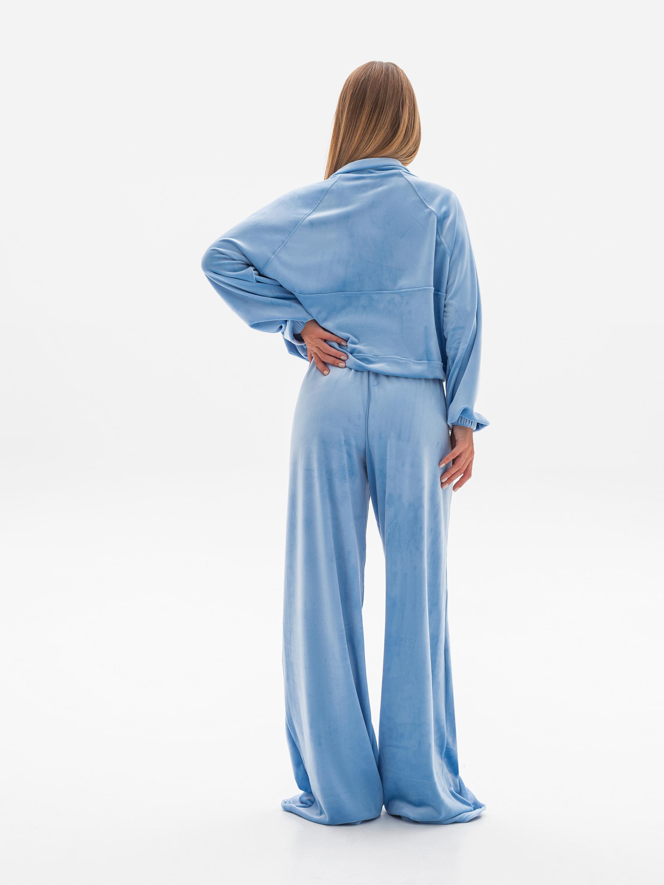 Женский велюровый костюм L/XL Синий (1017) - фото 3 Женский велюровый костюм L/XL Синий (1017) - фото 3