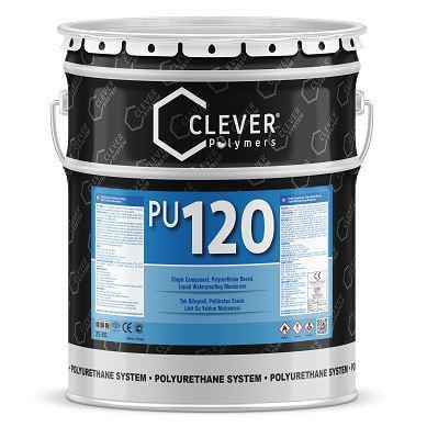 Гидроизоляция полиуретановая Clever PU Base 120 однокомпонентная эластичная для кровель/террас/балконов/плитки 5 кг Серый (1177302670)