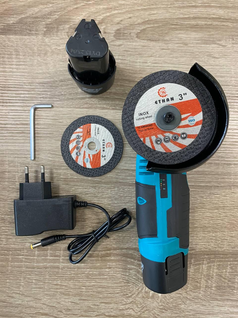 Болгарка аккумуляторная 12V в чемодане/2 аккумулятора W-153-7 (234575225) - фото 3 Болгарка аккумуляторная 12V в чемодане/2 аккумулятора W-153-7 (234575225) - фото 3