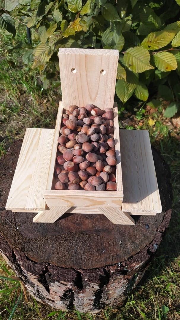 Кормушка для белок Подобед из древесины без краски 27х22х24 см Кормушка для белок Подобед из древесины без краски 27х22х24 см