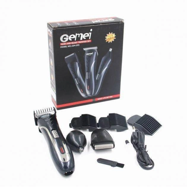 Машинка для стрижки волос Gemei GM-593 аккумуляторная 6в1