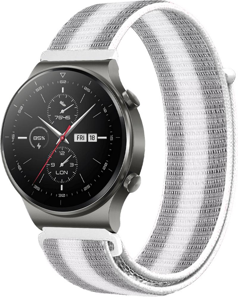 Ремінець нейлоновий Sport Loop для Huawei Watch GT 2 Pro Silver/White (28260-58)