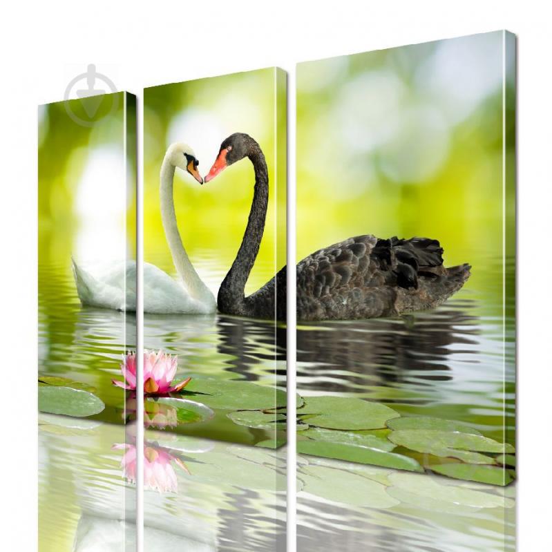Модульная картина Лебеди ADJ0113 размер 95 х 120 см