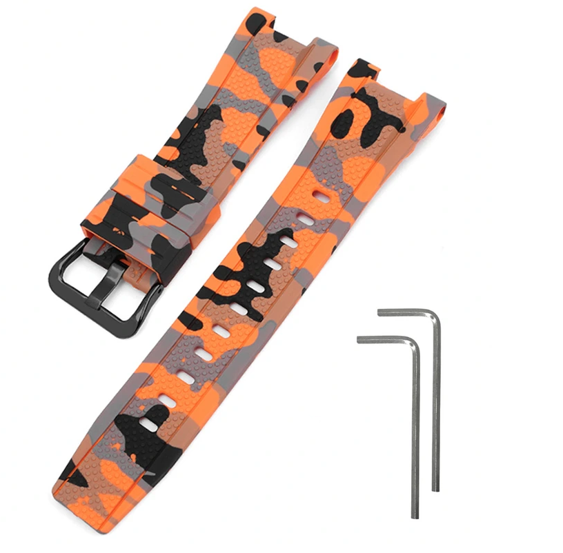 Ремінець для Casio G-Shock GST-W300 Camo Orange BK (4079) Ремінець для Casio G-Shock GST-W300 Camo Orange BK (4079)