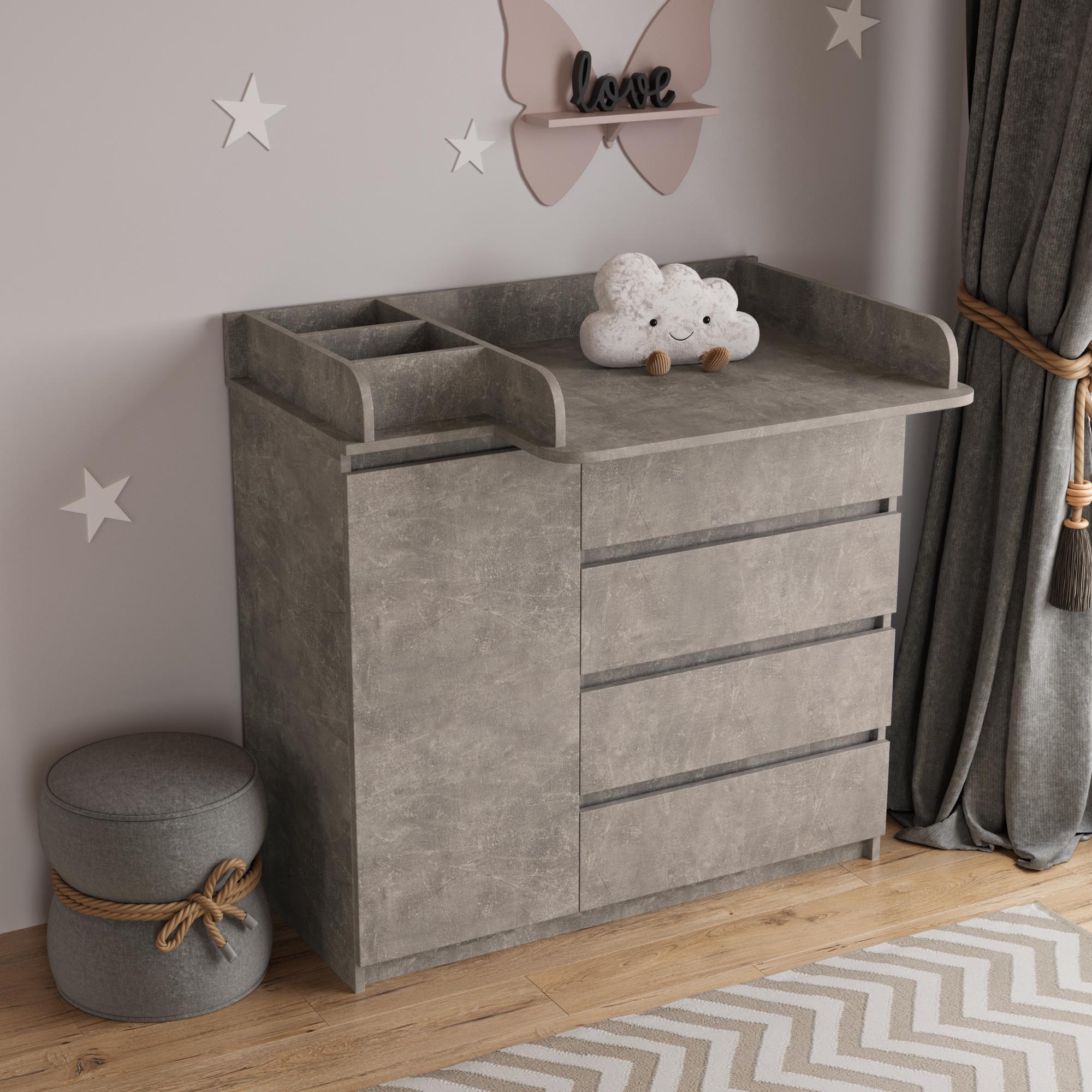 Пеленальний комод Furnigrade ПС-6 98,5х100х65 см Индастриал