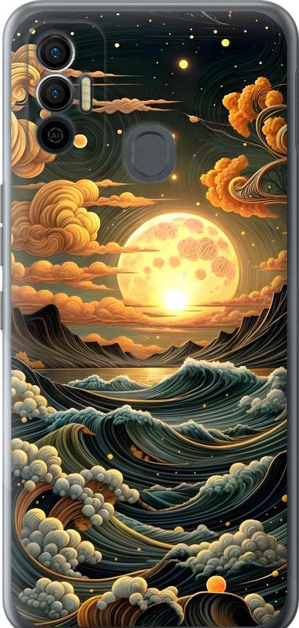 Чехол на Tecno Spark 7 KF6n Арт волны (6332u-2421-42517) Чехол на Tecno Spark 7 KF6n Арт волны (6332u-2421-42517)