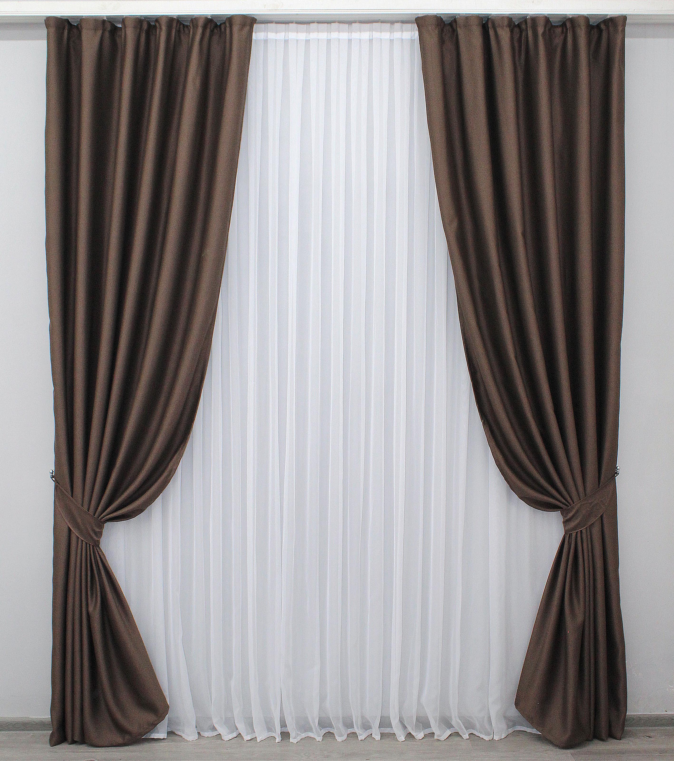 Комплект штор VR-Textil Bruno XO № 1115ш 100х270 см 2 шт. Венге (31-411)