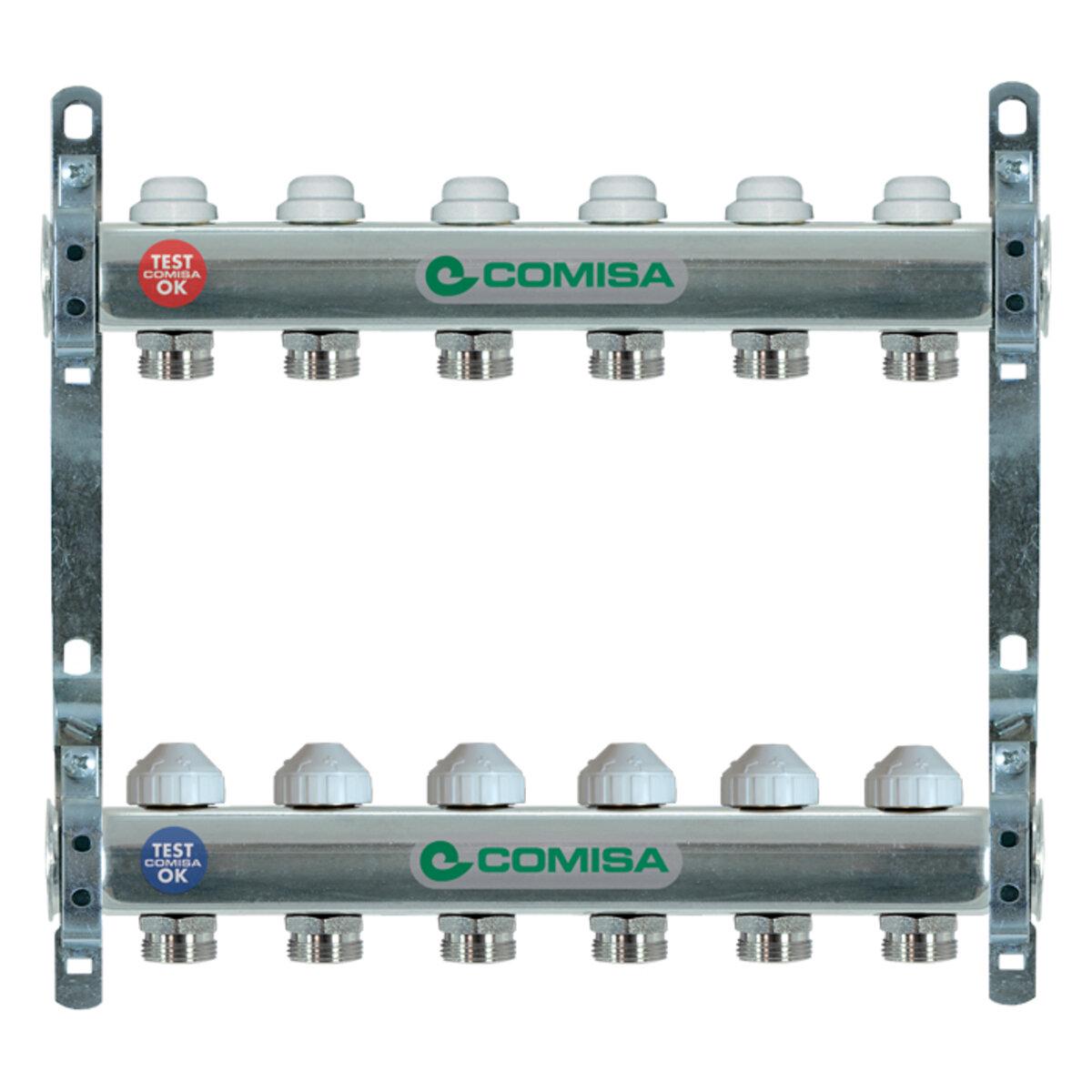 Распределитель для отопления COMISA 3/4" 11 выходов с расходомерами (TK-88.06.420)