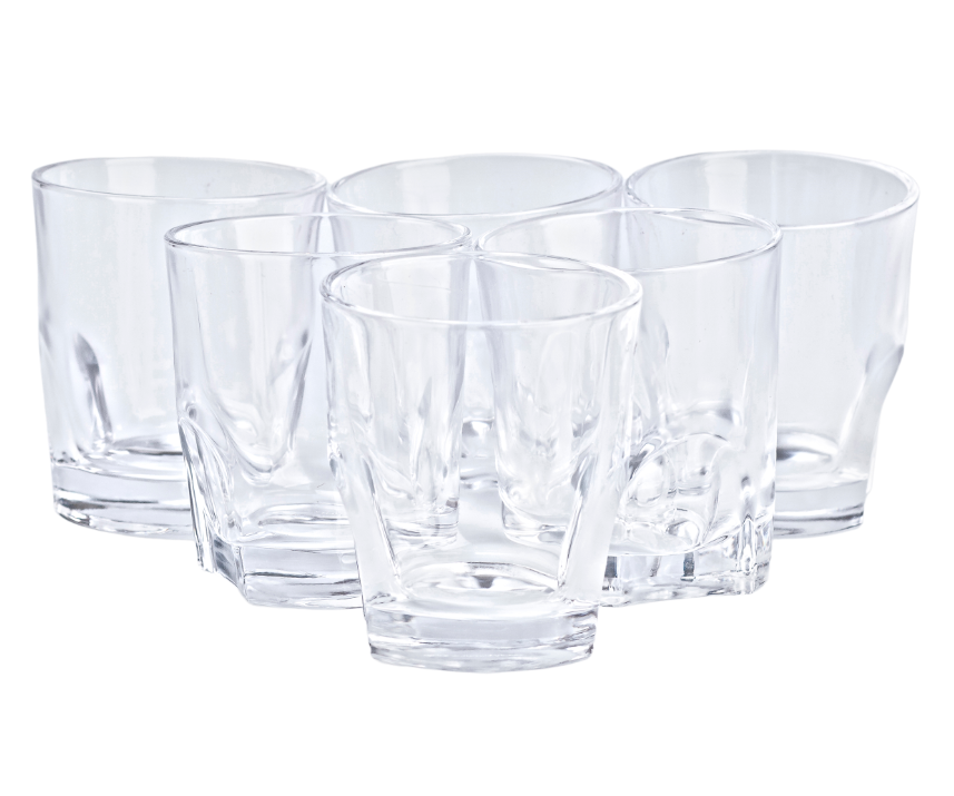 Набір склянок для віскі із товстим дном 6 шт. по 250 мл Прозорий - фото 2