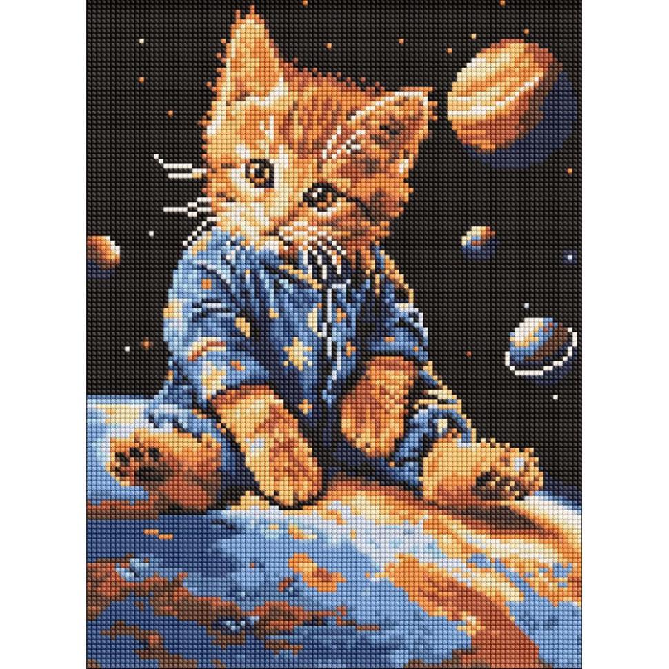 Алмазна мозаїка Ideyka Зоряний котик AMO8167 30x40 см (RLT54029)