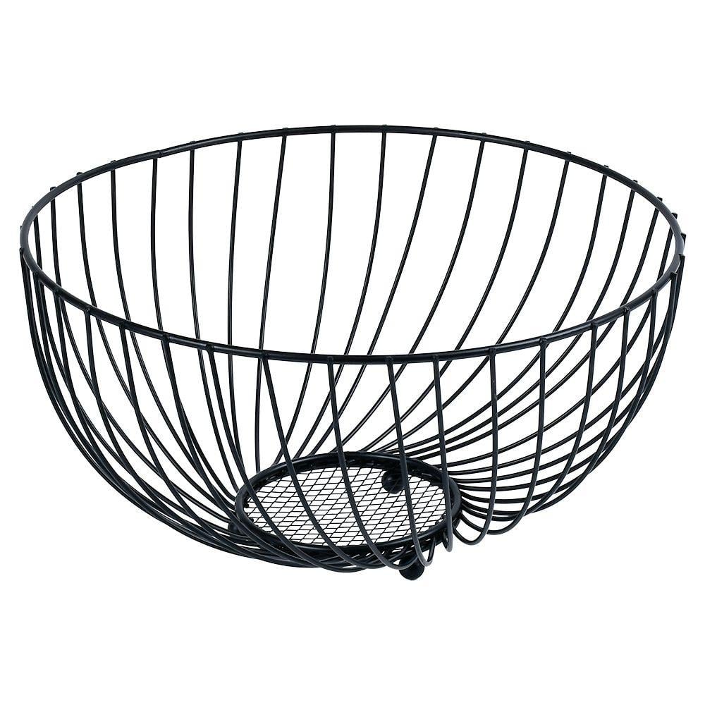 Кошик для сервірування фруктів Six металевий сітчастий 22 см Black (33246477)
