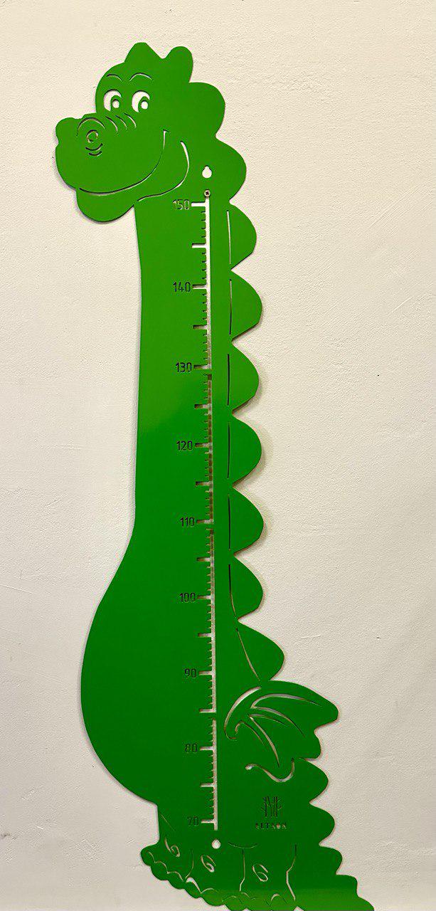 Ростомір дитячий металевий Дракон 1200х400х1,5 мм Зелений (alt-010)