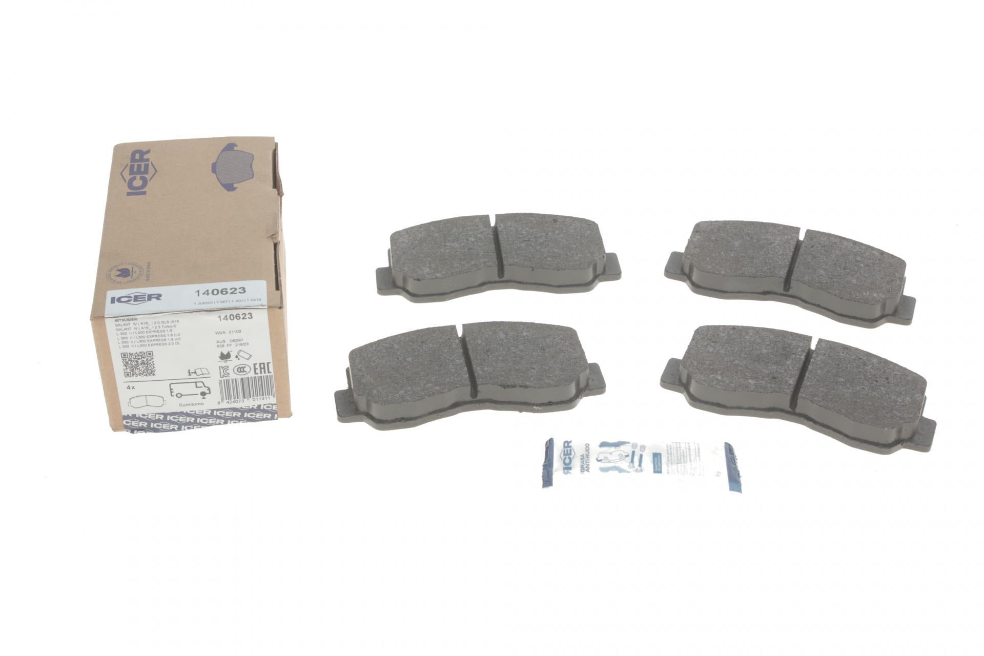 Колодки тормозные передние ICER для Mitsubishi Galant IV/Pagero 80- (140623)
