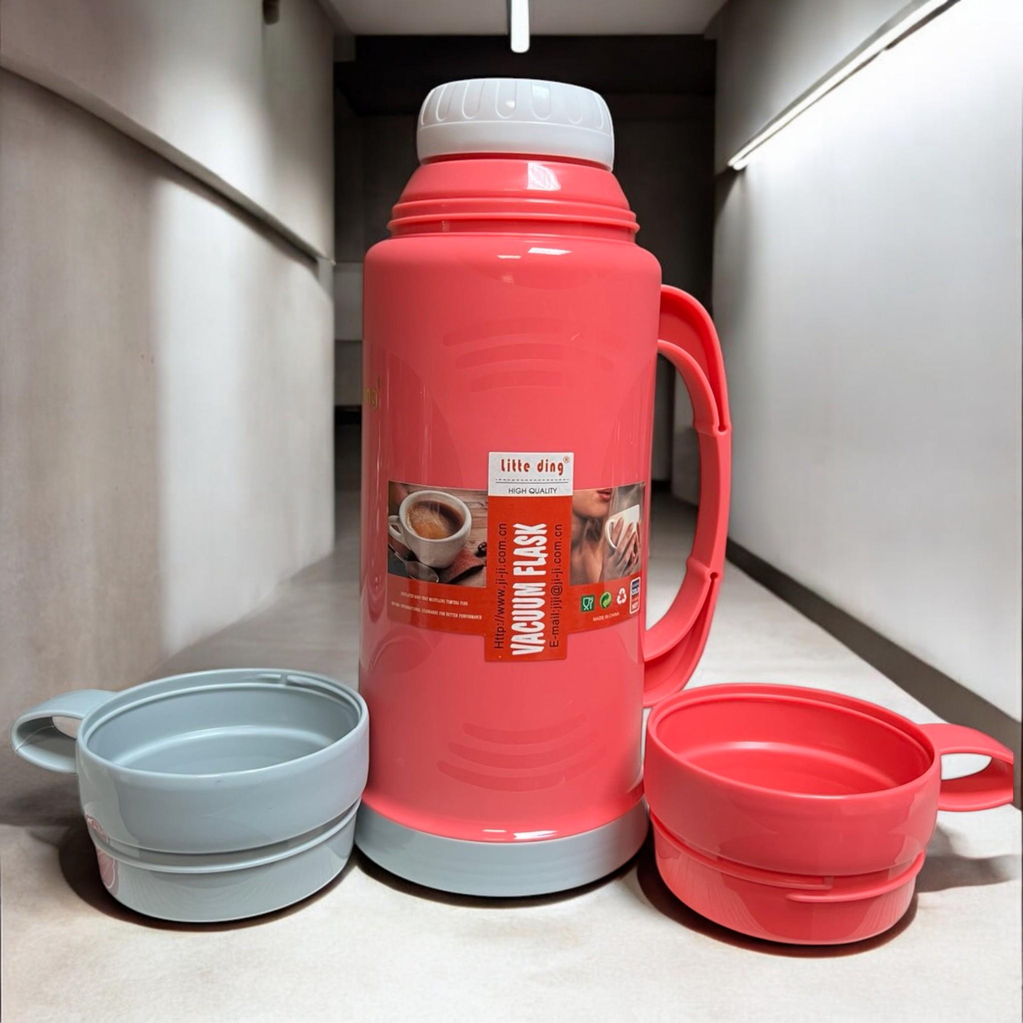 Термос UKC T108 с крышкой нержавеющая сталь 1000 мл Pink (Т_T108Pink) - фото 3