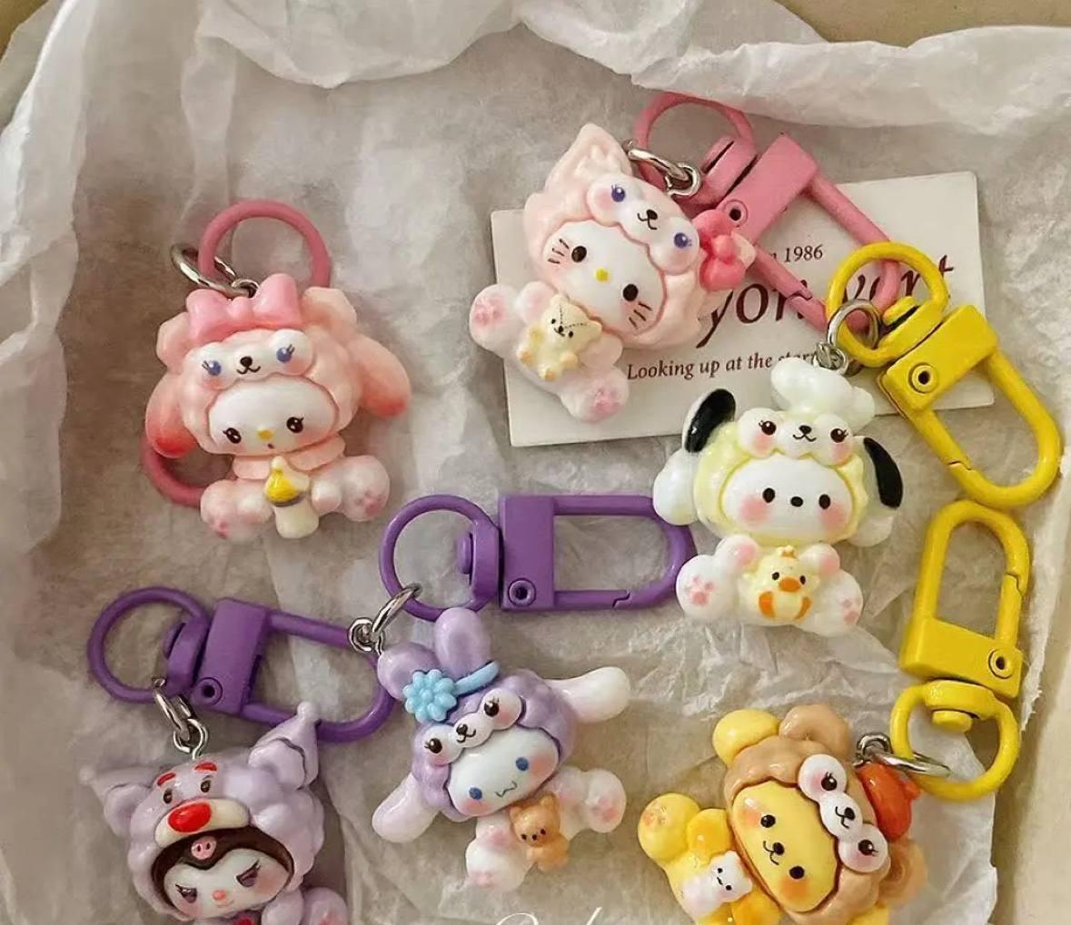 Набір брелоків аніме кавайї Куромі Мелоді Хеллоу Кітті (2624363234) - фото 4 Набір брелоків аніме кавайї Куромі Мелоді Хеллоу Кітті (2624363234) - фото 4