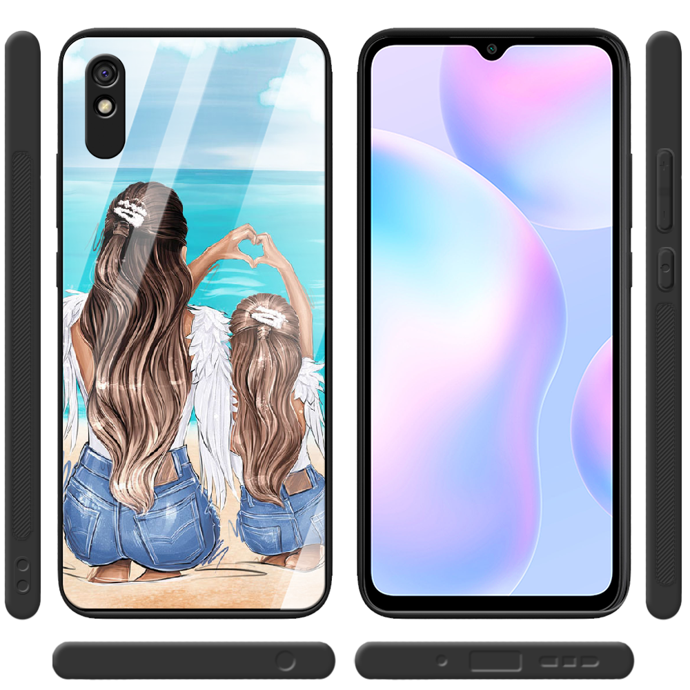 Чохол BoxFace Xiaomi Redmi 9A Family Vacation Чорний силікон зі склом (40304-up2380-41116) - фото 2