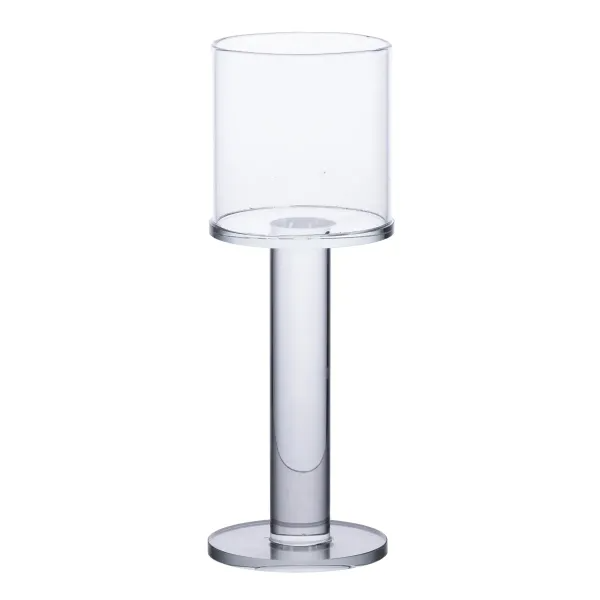 Подсвечник декоративный Cylinder стеклянный 16 см Прозрачный