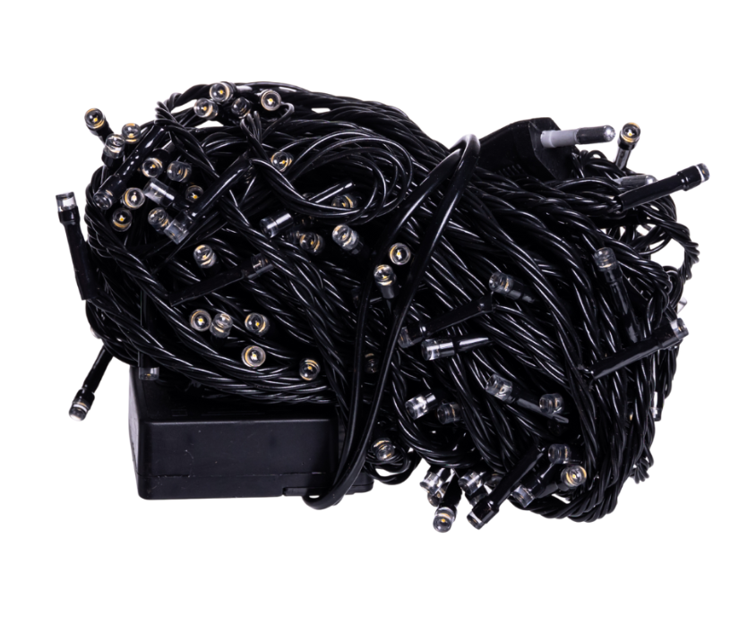 Гірлянда нитка 160 LED 16 м чорний провід Білий - фото 5