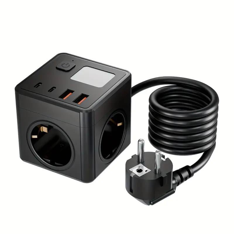 Фильтр со светильником 3 розетки\2 USB\2 Type-C