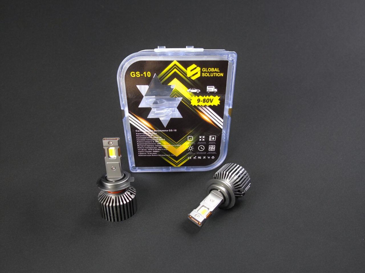 Автомобільна лампа Led GS10 H7 9-80V 55W 10000LM IP68 3000/4300/6000К (2268028652) - фото 5