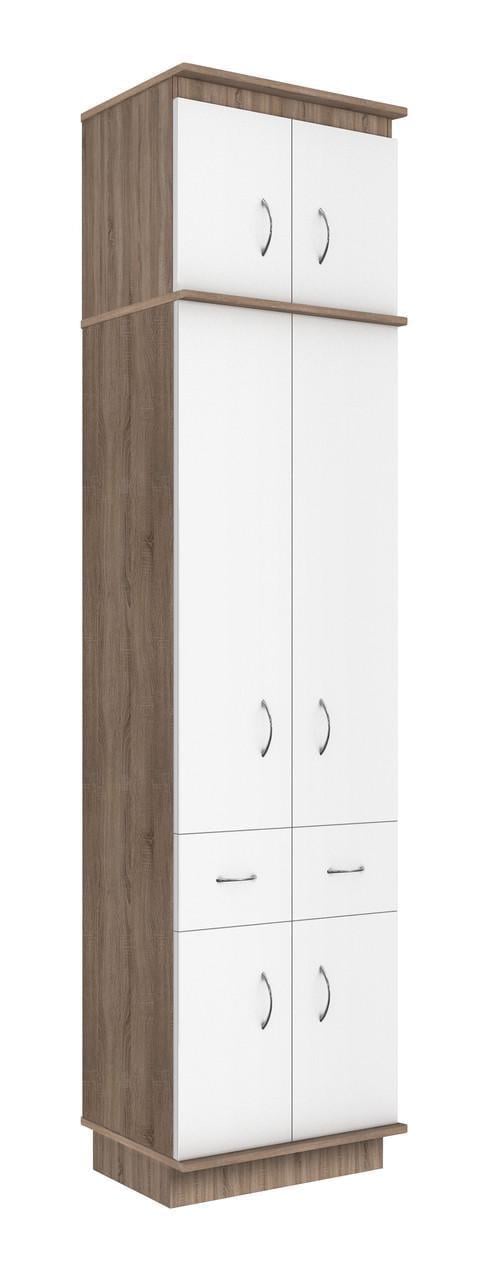 Передпокій МАКСІ-Меблі Венеція 2 Секція 0,7 м Дуб трюфель/Білий гладкий(11202)