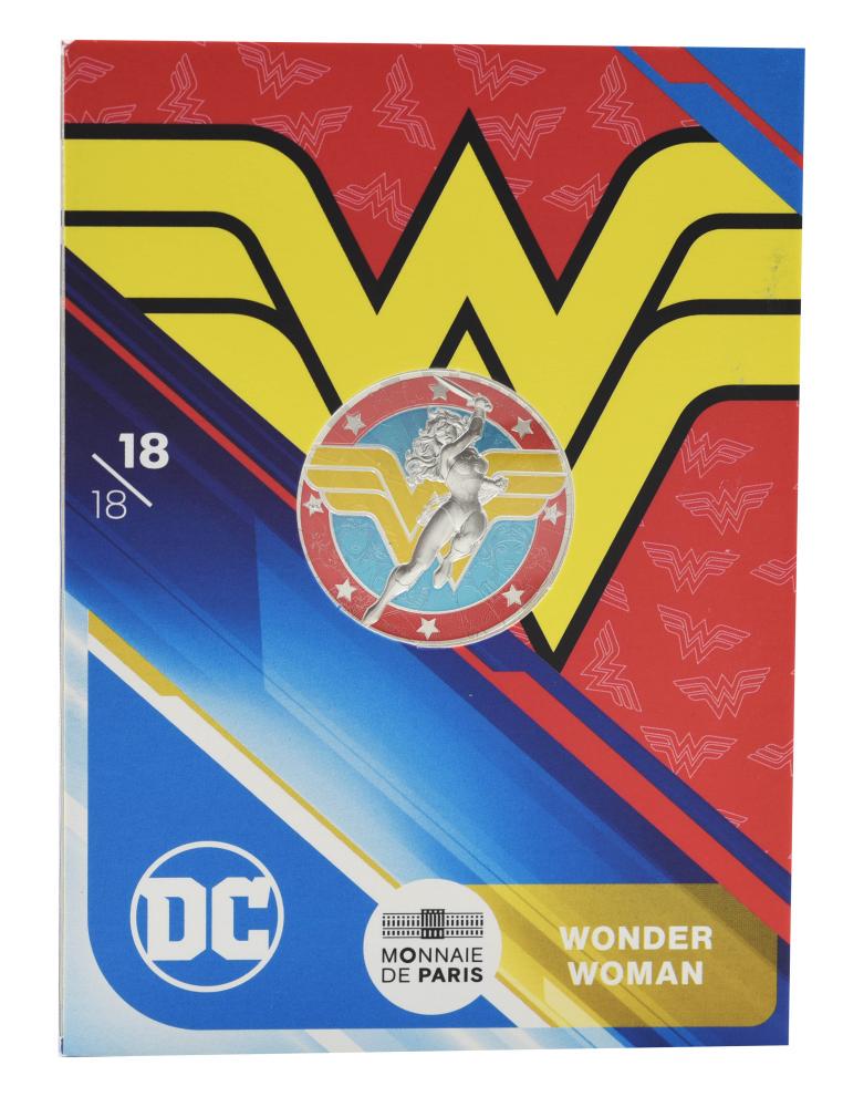 Коллекционная монета Франция 10 евро 2025 серебро UNC Комиксы DC-18/18-Wonder woman-Чудо-женщина (М24218)