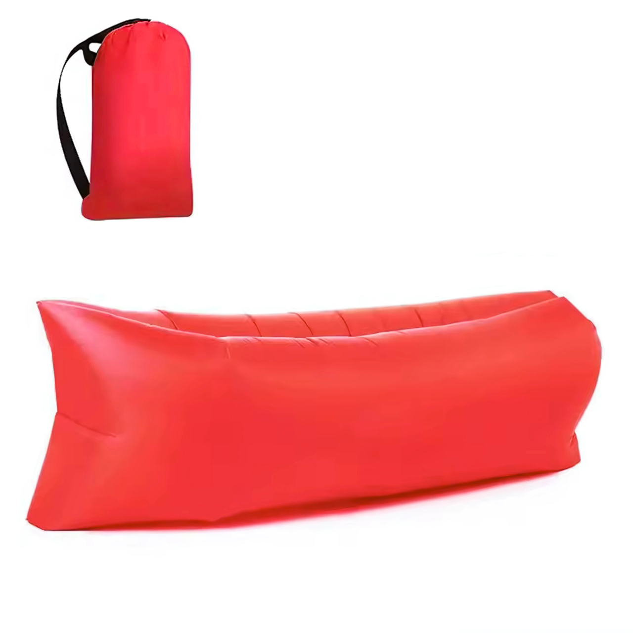 Лежак надувной Lamzac X-2 MAX двухслойный 200х90х70 см до 200 кг Красный (TM001313) - фото 1