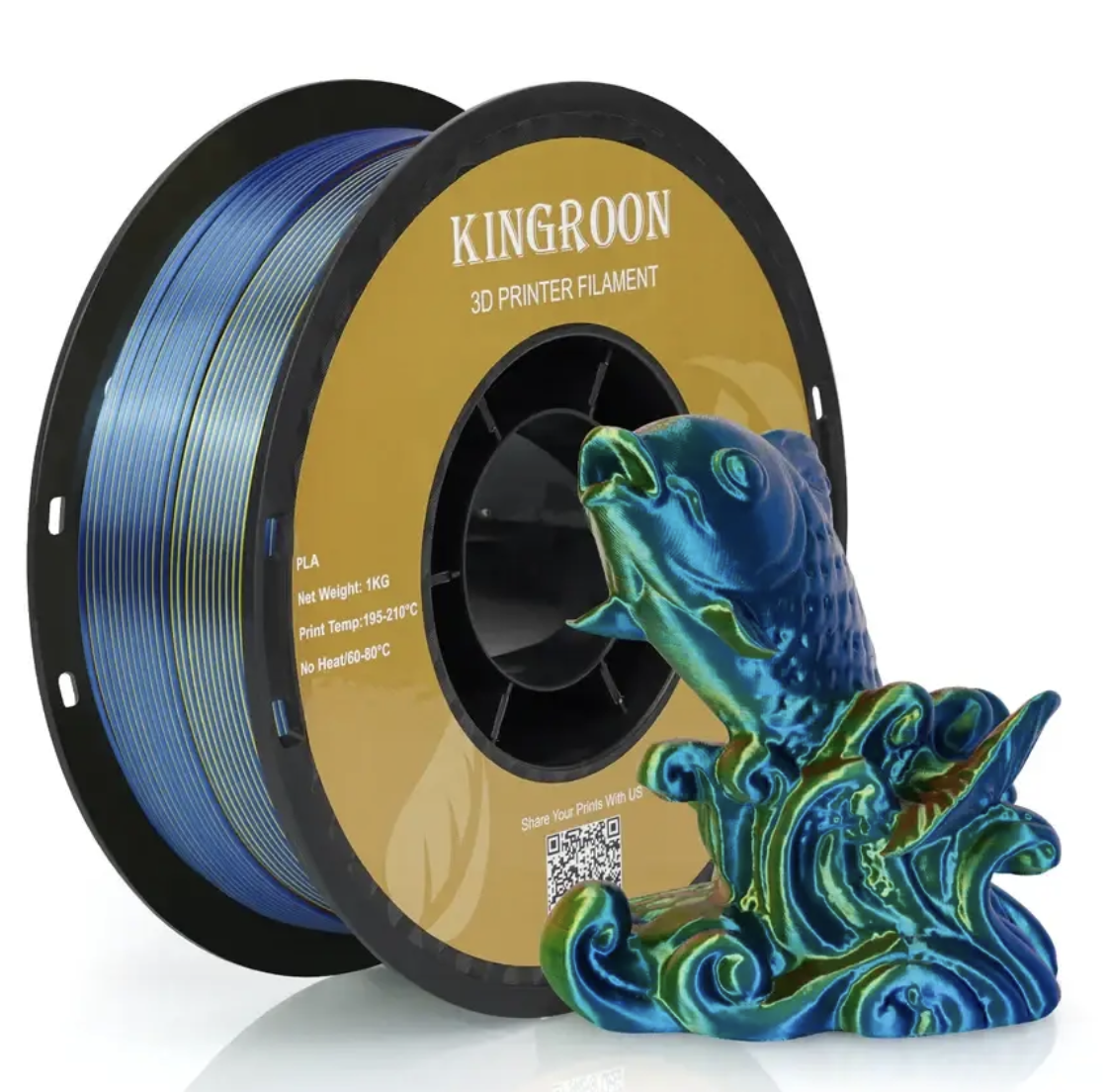 Пластик для 3D-принтера KINGROON PLA Silk Red Yelow Blue (YMX0095)