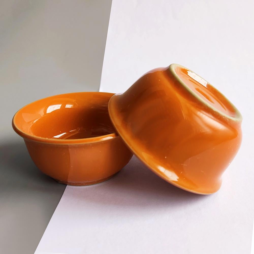 Пиала керамическая Яркая охра 40 мл - фото 2 Пиала керамическая Яркая охра 40 мл - фото 2