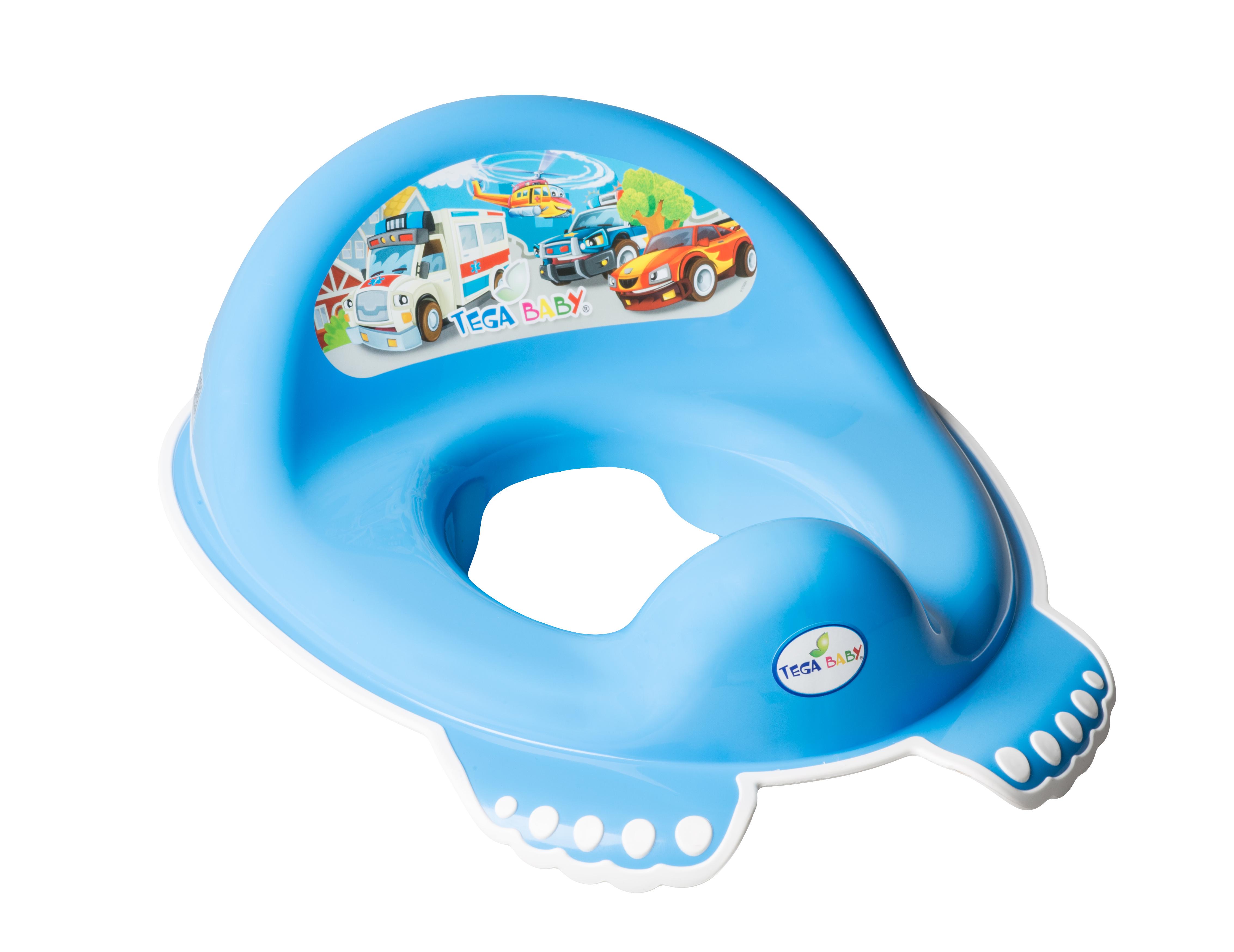 Накладка на унитаз нескользящая Tega Baby Авто Голубой (CS-002-120)