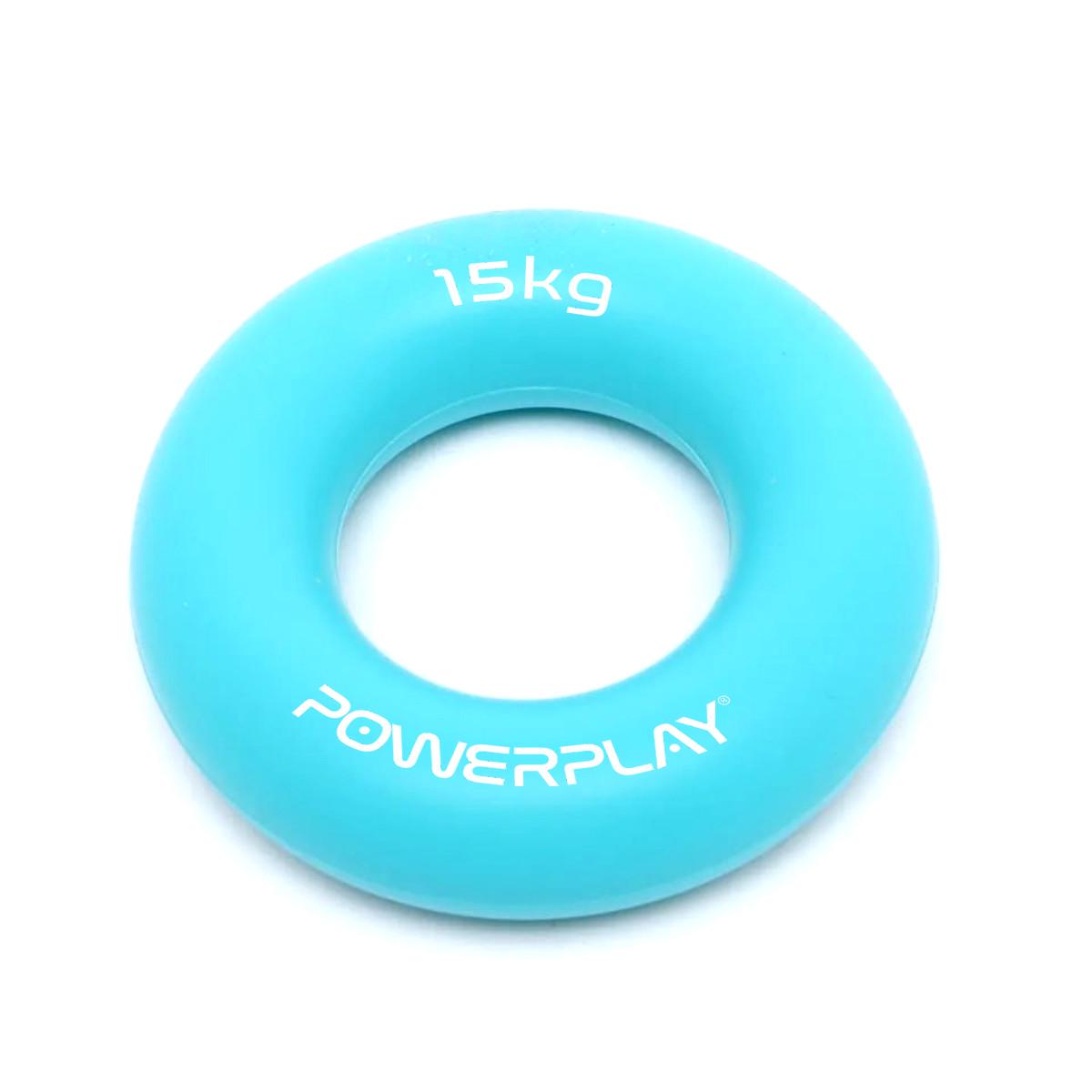 Эспандер кистевой силиконовый PowerPlay PP-4324 Hand Grip Ring Light 15 кг Голубой (PP_4324_15kg) - фото 2