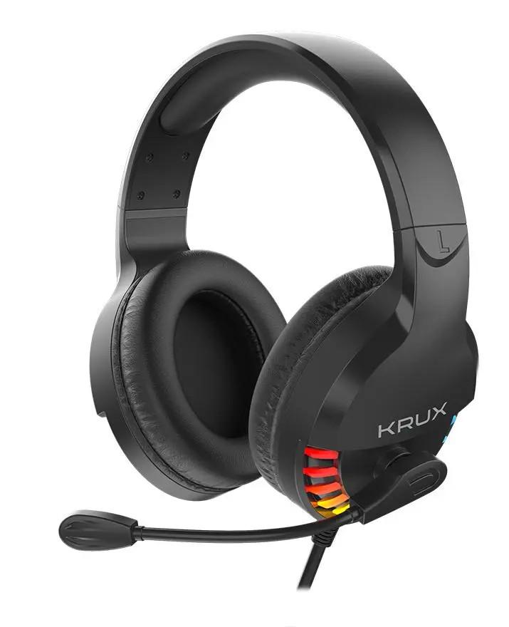 Навушники з мікрофоном Krux Fizz RGB Black (513873) Навушники з мікрофоном Krux Fizz RGB Black (513873)
