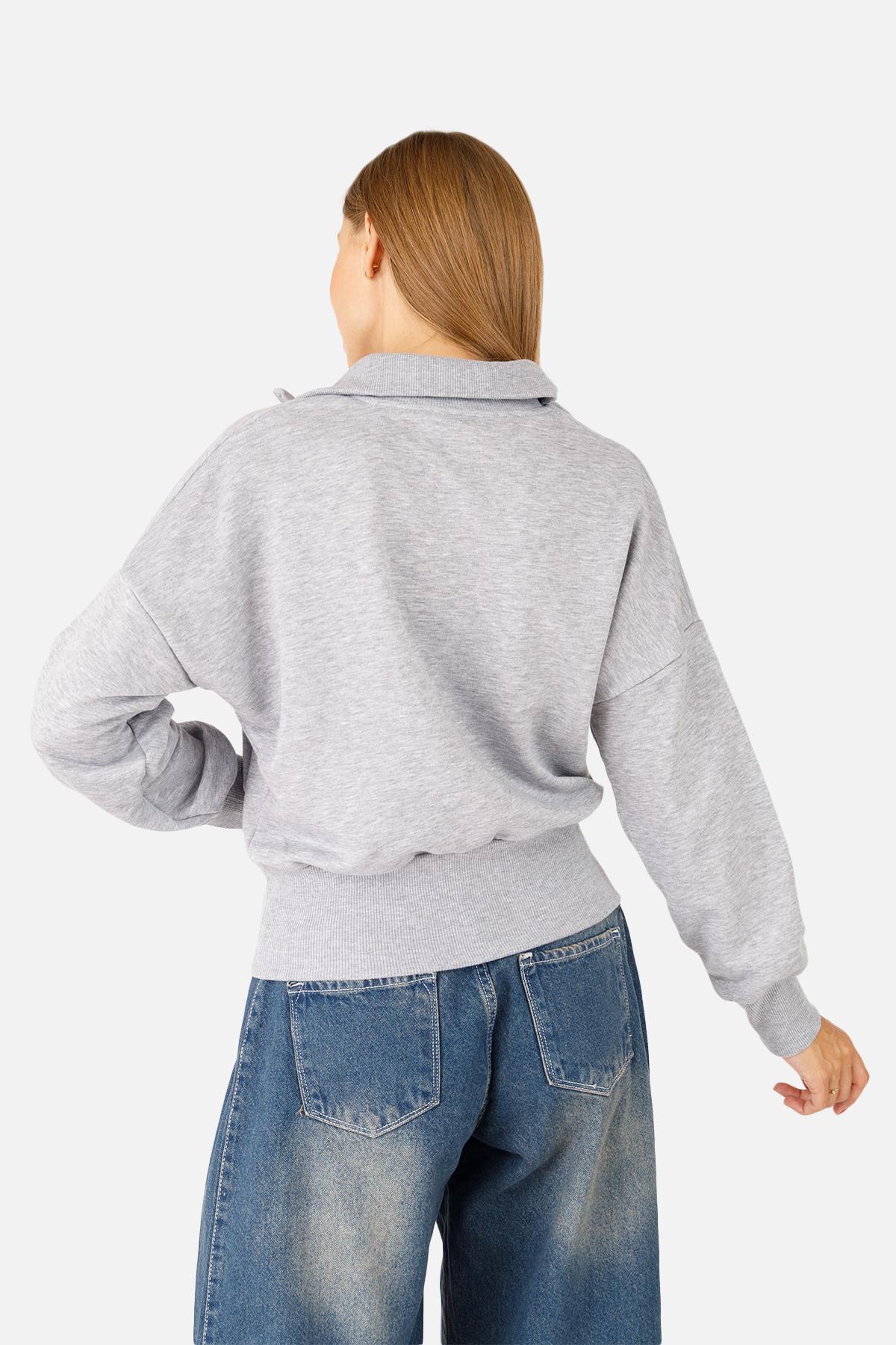 Світшот жіночий ЦБ-00256503 р. 42 Сірий (SKT001010321) - фото 4 Світшот жіночий ЦБ-00256503 р. 42 Сірий (SKT001010321) - фото 4