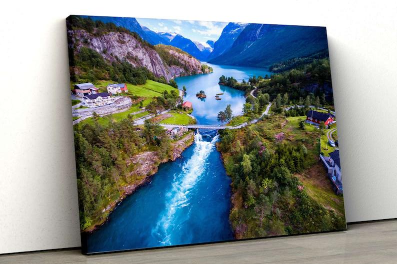 Картина на холсте KIL Art Горная река 81x54 см (348)
