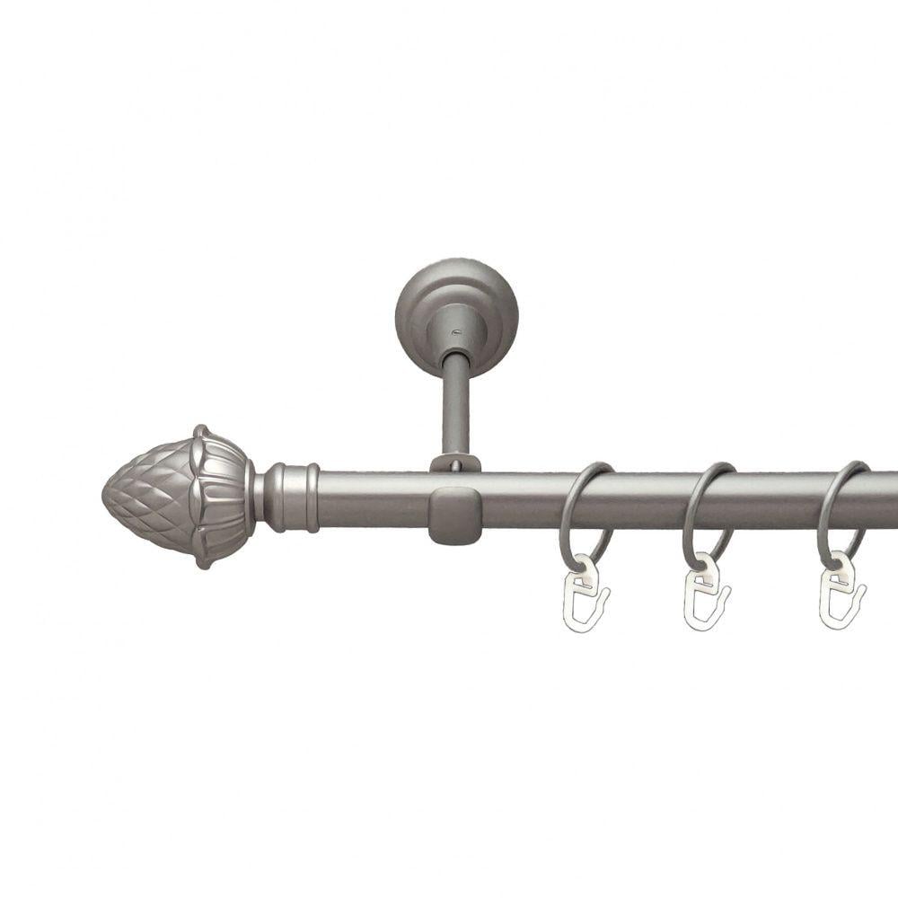 Карниз Orvit Цинара металевий однорядний відкритий гладка труба кільце металеве 19 мм 200 см Сатин (6306979)