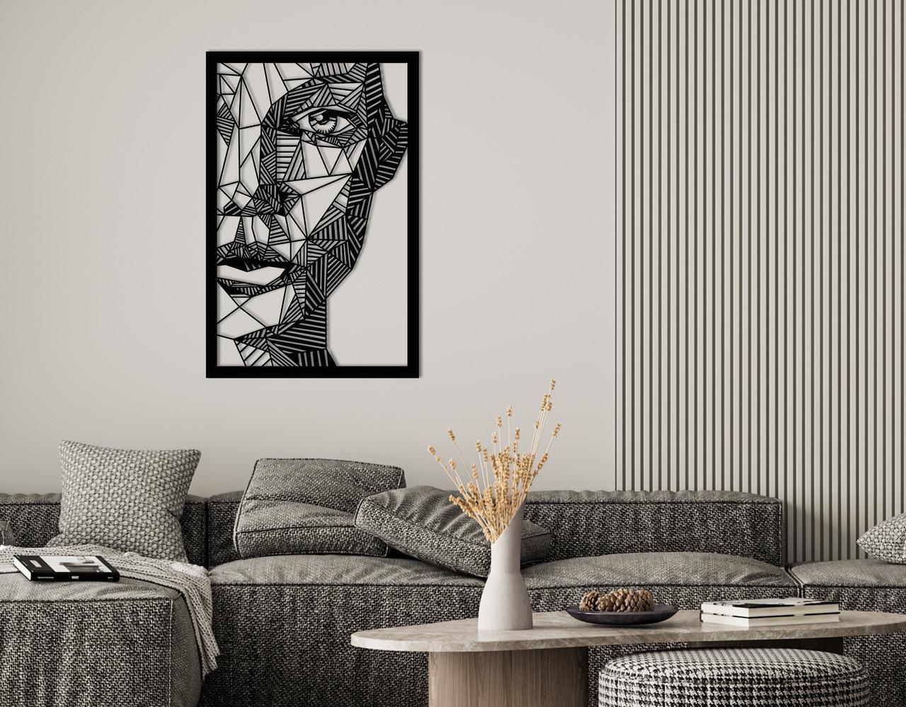 Декоративное панно на стену Upwood Decor Female Face 91,8х60 см Black (1549814697)