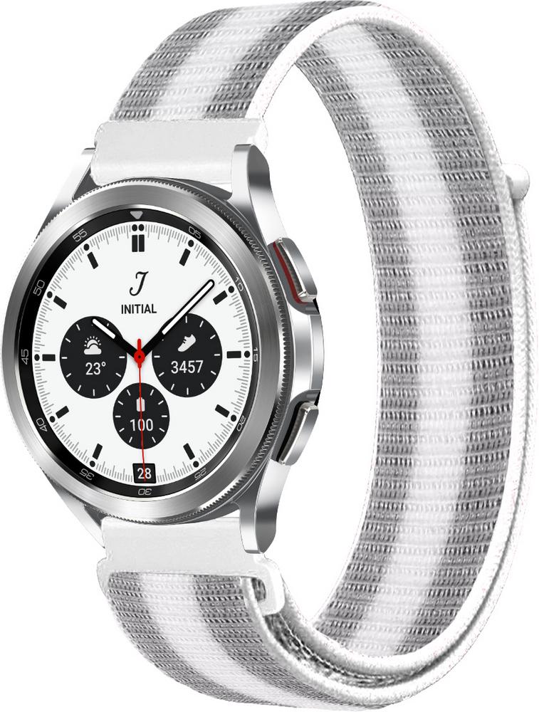 Ремешок нейлоновый Sport Loop для Galaxy Watch 4 44 мм Silver/White (24451-58)