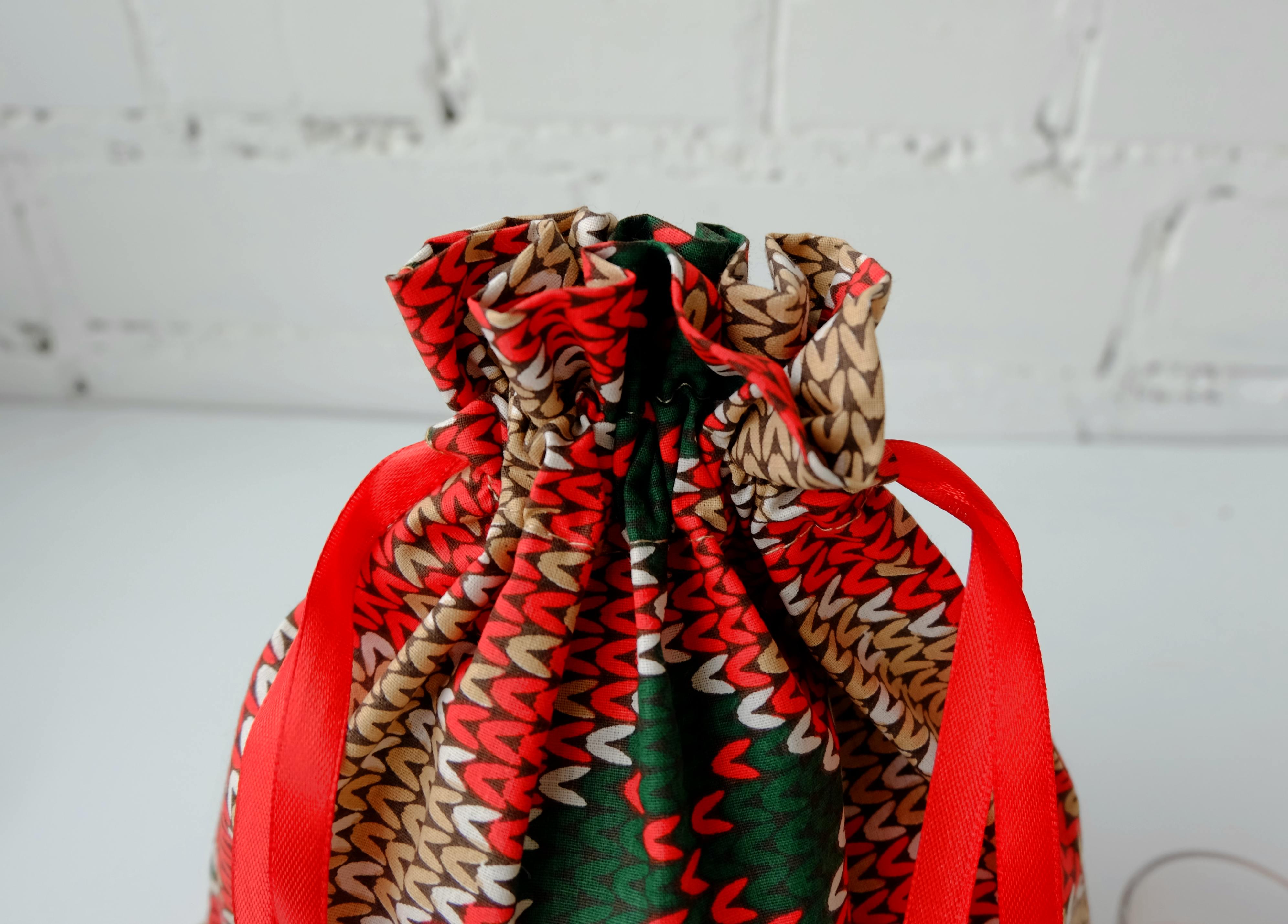 Мішок подарунковий новорічний Ромби (29734185) - фото 4 Мішок подарунковий новорічний Ромби (29734185) - фото 4