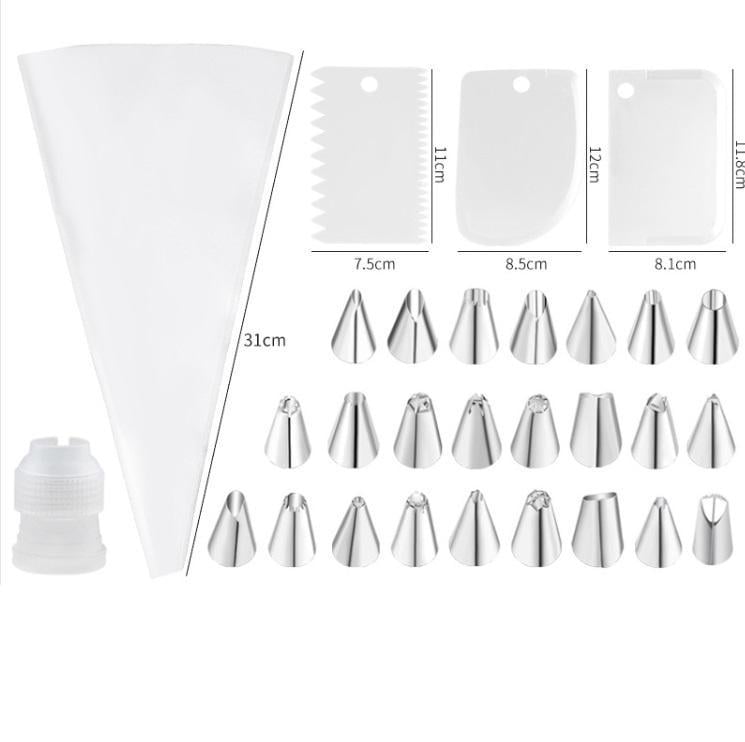 Мешок кондитерский с насадками 14 915 31 см 29 пр. Белый (4998073) - фото 2 Мешок кондитерский с насадками 14 915 31 см 29 пр. Белый (4998073) - фото 2