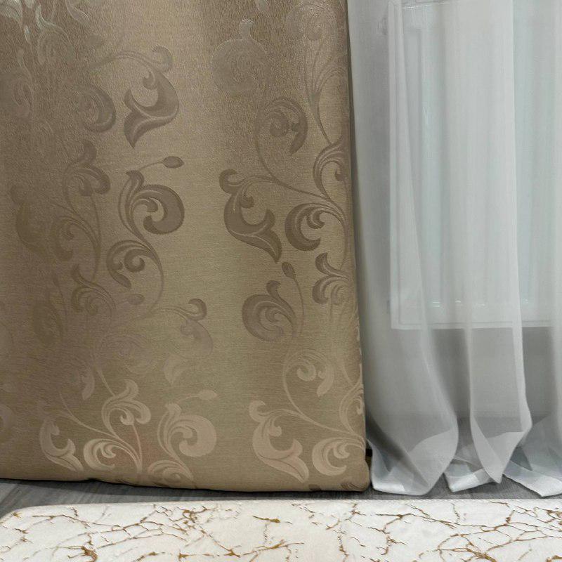 Штори Toscana жаккардові 1,5х2,7 м 2 шт. Бежевий - фото 2 Штори Toscana жаккардові 1,5х2,7 м 2 шт. Бежевий - фото 2