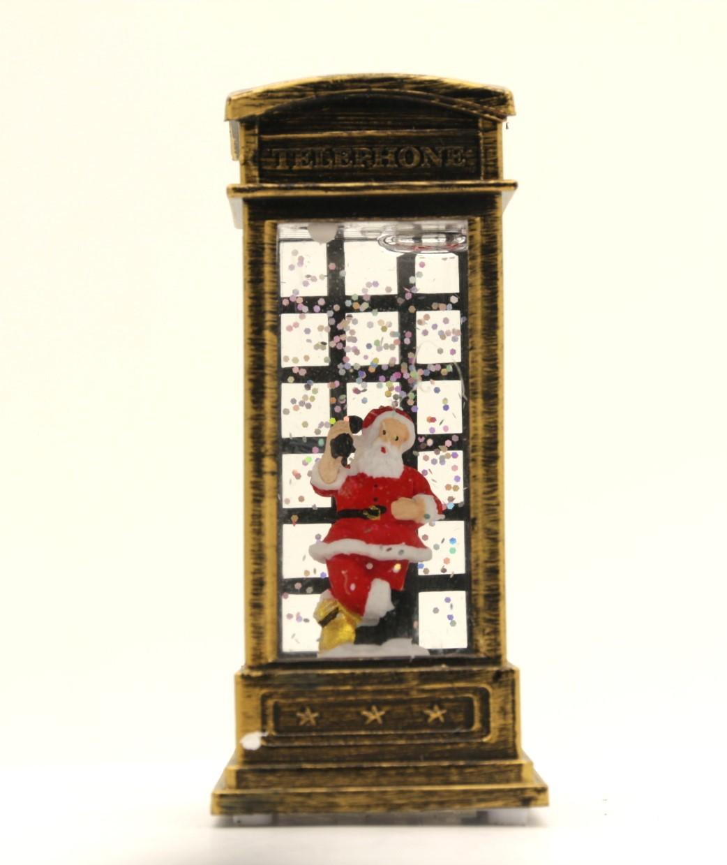 Нічник новорічний зі снігом декоративний Санта світильник з підсвічуванням (921)