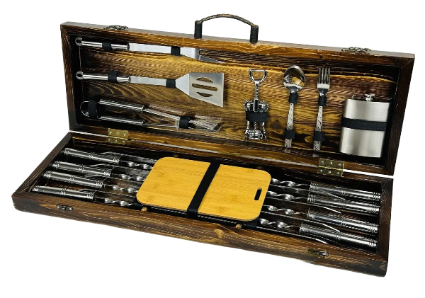 Набор шампуров в кейсе BBQ LUX 2 8 шт. (21-10-KS-7813) - фото 4 Набор шампуров в кейсе BBQ LUX 2 8 шт. (21-10-KS-7813) - фото 4