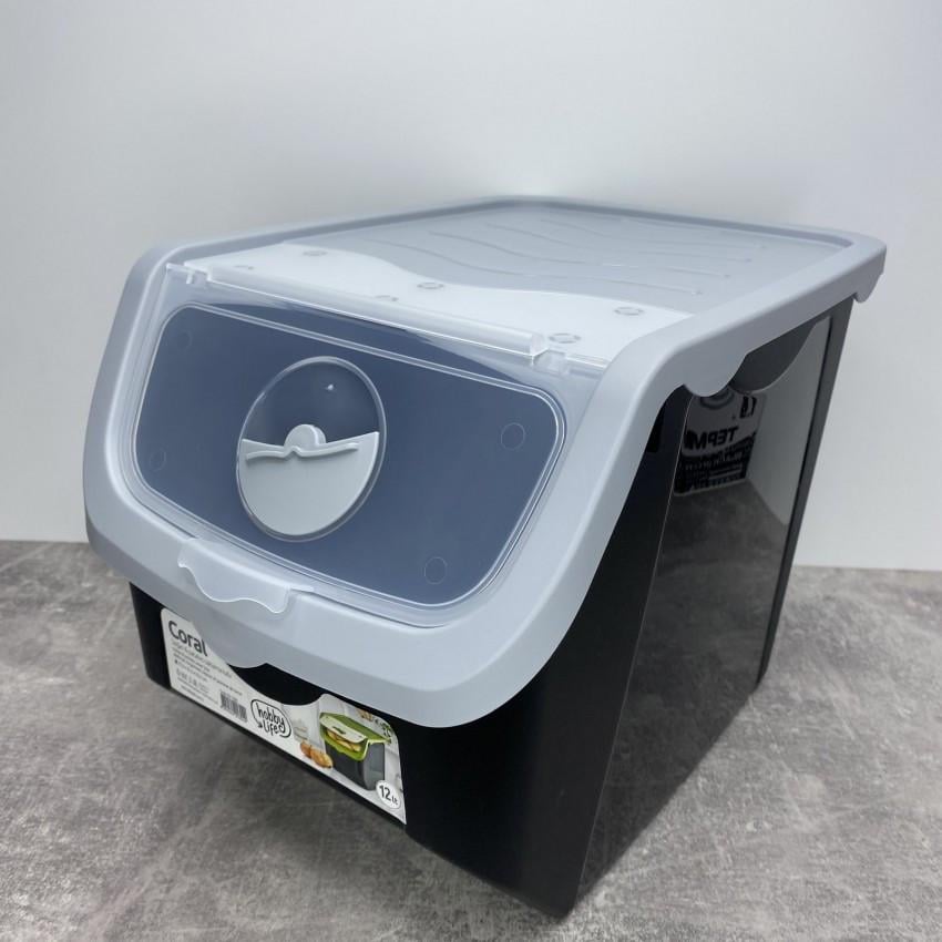 Контейнер для овощей Hobby Life 02 1506 пластиковый 12 л 23,5х32,5х23,5 см Черный со светло-серым (1961367603)
