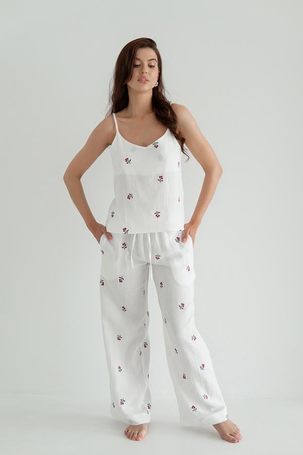 Майка з вишивкою Forli з мусліну L Blueberry (ML0082-39-70) - фото 2 Майка з вишивкою Forli з мусліну L Blueberry (ML0082-39-70) - фото 2