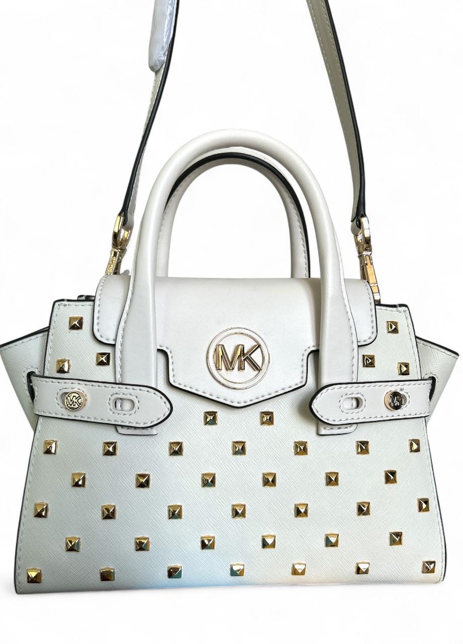 Женская сумка Michael Kors Carmen 35S2GNMS5I Optic White SM Flap Satchel Белый (2762140798)