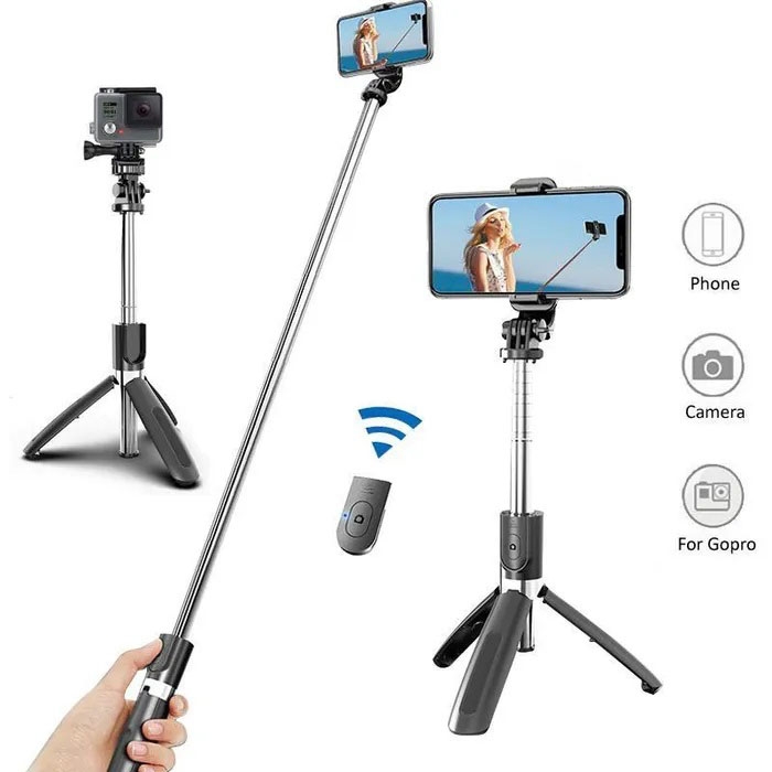 Штатив-тринога Selfie Stick L02 Bluetooth універсальний (tf3640) - фото 8