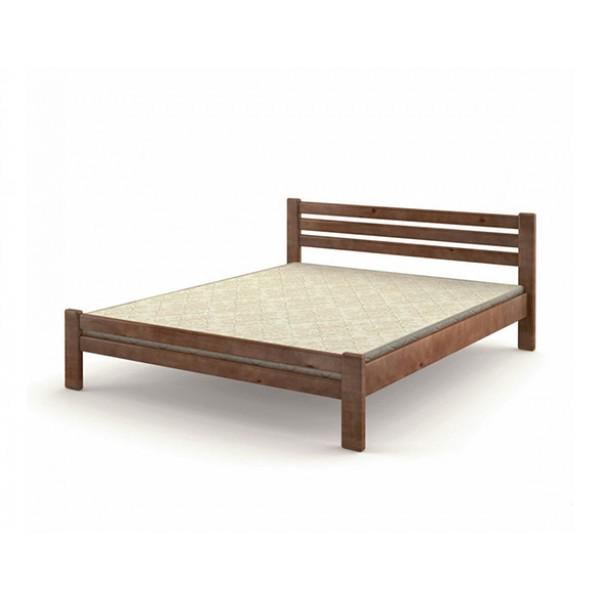 Кровать двуспальная MebiGrand Премьера из массива сосны 180х200 см Орех лесной (23473)