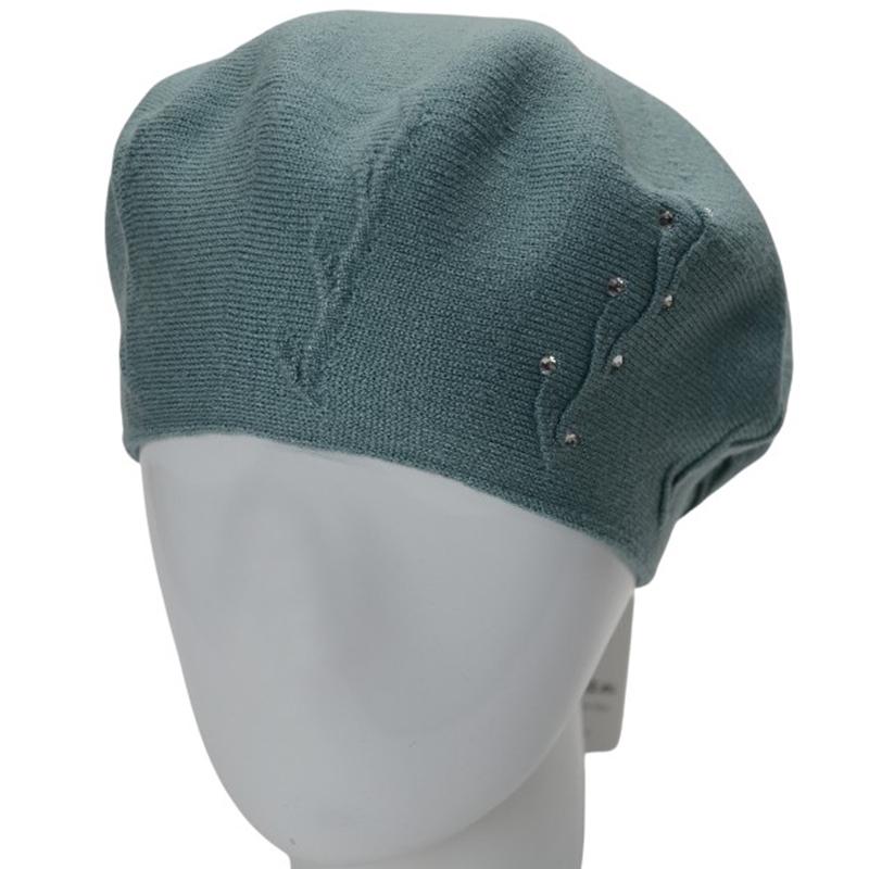 Берет женский двойной Lirus Ветка вискозная универсальная Фисташковая (295477)