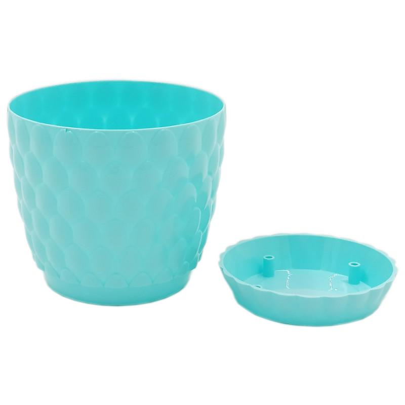 Горщик для квітів Poliwork Pinecone 5,6л 4 шт. Бірюзовий - фото 2 Горщик для квітів Poliwork Pinecone 5,6л 4 шт. Бірюзовий - фото 2