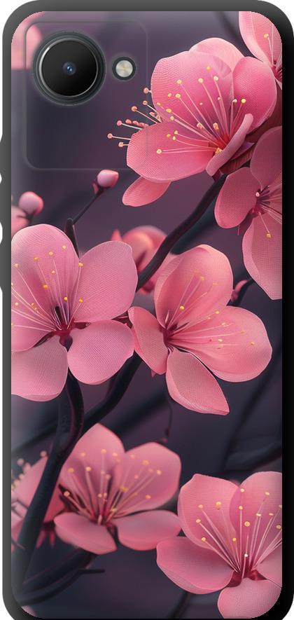 Чехол на Realme C30 Пурпурная сакура (6075b-2700-42517)
